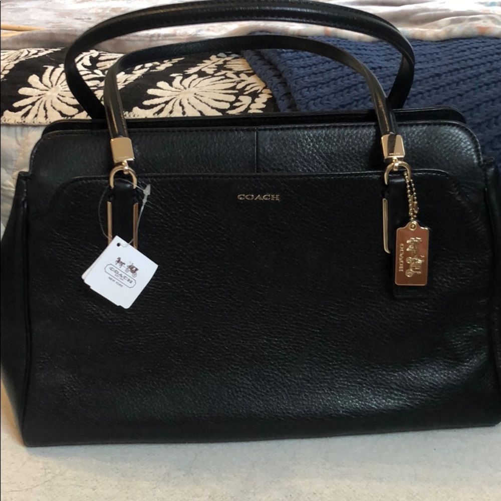 Coach Black Leather Satchel